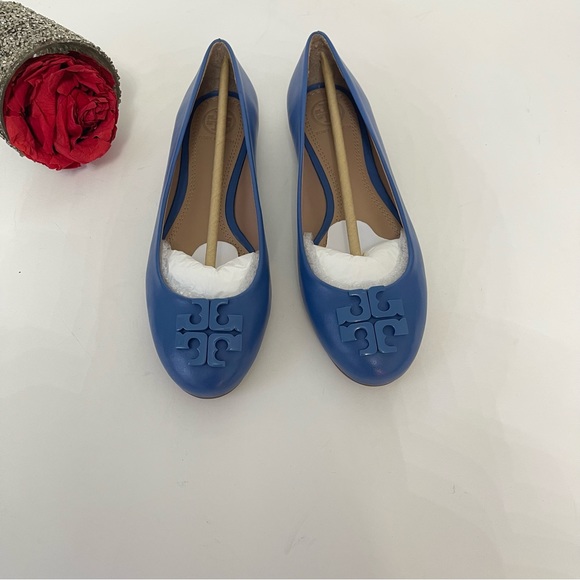 Tory Burch Lowell Ballet Flat In Chambray Color- New In Box- Reemoly - Picture 12 of 17